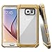 Galaxy S6 Case - Poetic [Affinity Series] - [TPU Grip Bumper] [Corner Protection] Protective Case for Samsung Galaxy S6 (2015) Frost Clear/Gold (3-Year Manufacturer Warranty From Poetic)