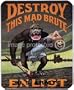 Destroy This Mad Brute WWi US Military Vintage MOUSE PAD