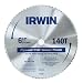 Irwin 11820 6-1 2-Inch 140 Tooth TFG Plastic, Plywood, and Veneer Cutting Saw Blade with 5 8-Inch Arbor