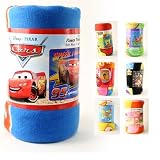 Kids Fleece Blanket Headquarters: Lightning McQueen, Dora, Spongebob, Barbie, More! (Approx. 50 x 60)