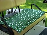Golf Cart Seat Cover, Golf Balls Print, Green Background