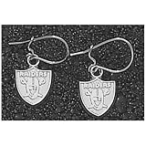 LogoArt Oakland Raiders Sterling Silver Team Logo Dangle Earrings
