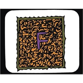 Decorated Mouse Pad with banner, alphabet, symbol, design, France, f, sign, text, Europe, letter