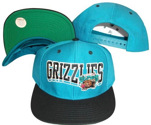 Vancover Grizzlies Wave Teal/Black Two Tone Plastic Snapback Adjustable Plastic Snap Back Hat / Cap