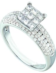1.03CTW ROUND DIAMOND LADIES INVISIBLE RING
