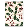 Holiday Music with Holly Collage - 5" x 7" Vellum Overlay Christmas Greeting Card
