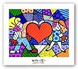 Heart Kids by Romero Britto 21.5"x27" Art Print Poster