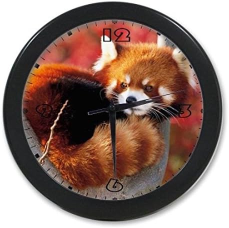 Laus Modern Home Decor House And Office Wall Clock Cute Red Panda Round Elegant Wall Clock Kitchen