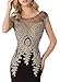 Babyonline Trumpet Long Evening Dress Lace beads Cap Sleeve Party Prom gowns