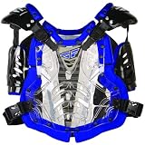 Fly Racing Convertible II Adult Roost Deflector Off-Road Motorcycle Body Armor - Color: Clear/Blue