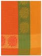 Waffle Weave 100% Cotton Orange Sunflower Dishtowel 18" X 28" Set / 6