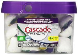 Cascade Platinum Actionpacs Lemon Burst Scent Dishwasher Detergent 43 Count