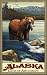 Northwest Art Mall 11" x 17" Poster Alaska Grizzly Bear with Fish by Paul A. Lanquist