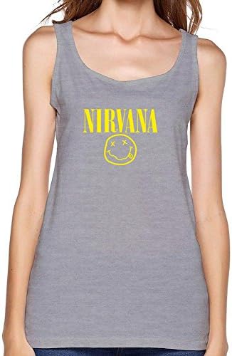 TOPT Women's Nirvana Band Design Logo Tank Top Light Grey