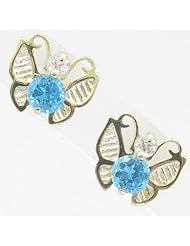 Kids 14K solid gold earrings fancy stud hoop huggie ball fashion dangle swa...
