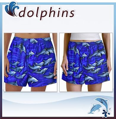 DOLPHIN Boxers XL Dolphins 100% Cotton Boxer Shorts for HIM or HER- SEARCH BROAD BAY BOXERS FOR MORE DESIGNS Unique GIFT Ideas Man Men Boyfriend Woman Women Ladies Mother Dad Mom CUTE!