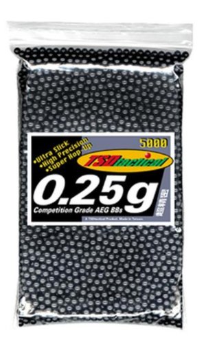 TSD Tactical 5,000 ct. Bag Plastic Black Airsoft BBs (6mm, 0.25g)