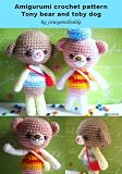 Amigurumi crochet pattern Benny bear and Toby little dog