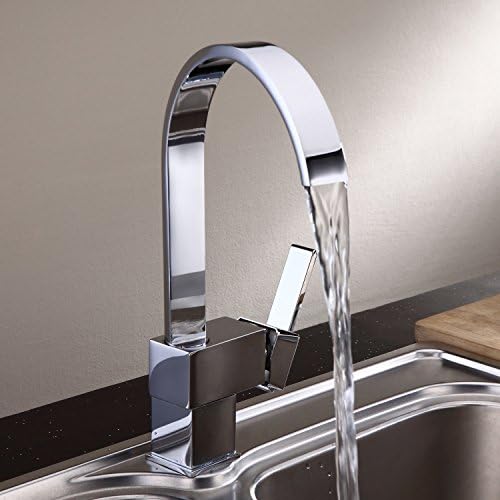 NEW Modern Chrome Brass Kitchen Faucet Swivel Spout Single Handle Sink Mixer Tap