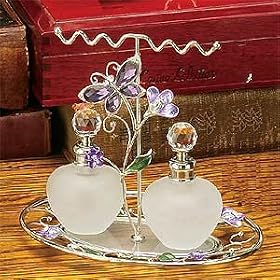 Purple Butterfly Perfume Bottle Scented Fragrance Container Decoration