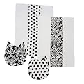 Tadpoles Damask 4-pc. Layette Gift Set - Black/ White