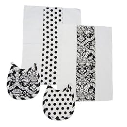 Tadpoles Damask 4-pc. Layette Gift Set - Black/ White 
