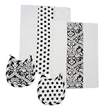Tadpoles Damask 4-pc. Layette Gift Set - Black/ White