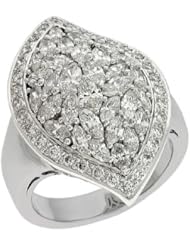 18K White Gold 2.58cttw Round Diamond Fashion Ring