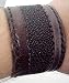 Brown Leather & Genuine Stingray Wristband Wrist Band