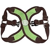 Gooby Choke Free Perfect Fit X Harness for Small Dogs, Medium, Green