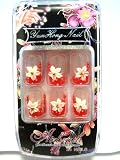 3D Nails - Set of 24 Artistc Natural looking Pre-glued Nail Tips 02050