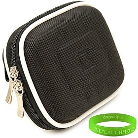 Nylon Black Extra Thick Case with Reinforced Exterior Shell for all models & colors of your Canon Digital Camera Point and Shoot Powershot ELPH 510 HS , 520 HS , 530 HS with HD Video + Green Vangoddy Bracelet!!!