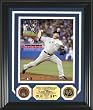 Joba Chamberlain Photomint w/ 24KT Gold and Infield Dirt coins - New York Yankees Plaque