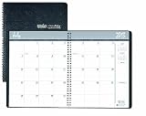 House of Doolittle 14 Month Academic Planner July 2013 to August 2014, Black Embossed Leatherette Cover, 8.5 x 11 Inches Recycled Materials (HOD26502)