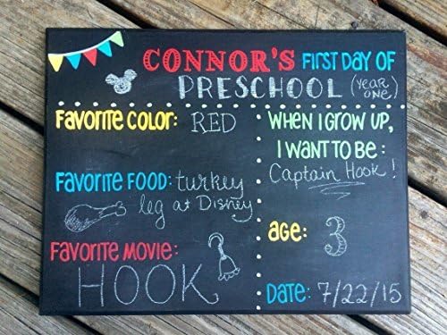 Reusable Hand Lettered First Day of School Chalkboard