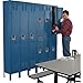 HALLOWELL U3288-2HG Standard-Industrial Storage Cabinets, 5 Shelves, Putty, 46" x 24" x 72"