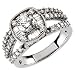 14K White Gold Diamond Wedding Ring Set (Center stone is not included)