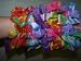 24 pc Hawaiian Ruffle Flower Lei Bracelets -wholesale Luau Party supplies