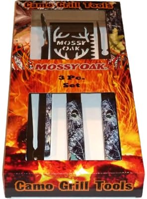 Havercamp Mossy Oak Camo Grill Tools Spatula Tongs Fork 3pc Set