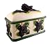 Kitchen & Housewares : GRAPE BEIGE BREAD BOX,TOAST JAR DECOR, 3-D