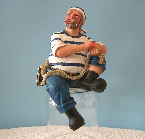 Kantenhocker Matrose 15cm Polyraisin handbemalt