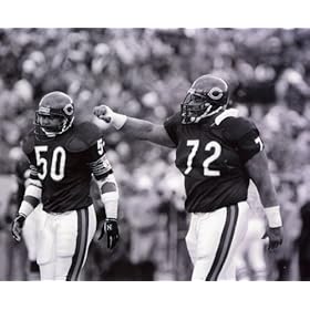 MIKE SINGLETARY & WILLIAM PERRY CHICAGO BEARS 8X10 SPORTS ACTION PHOTO (A)