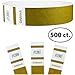 Goldistock Event Wristbands Select Series Deep Gold 500 Count | ¾” Arm Bands | Paper-Like Party Armbands | Wrist Bands