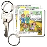 Londons Times Funny Famous Cartoons - Russia vs. Barbie Dolls - Key Chains