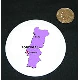 3 button pin printed with map, lisbon, western by Shop Zeus