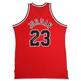 Michael Jordan Autographed/Hand Signed Chicago Bulls Away Red 1997-98 Model Basketball Jersey