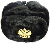 USSR CCCP RUSSIAN SOVIET MILITARY BOMBER HAT USHANKA BLACK EAGLE XXL(64)