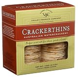 Valley Produce Company Crackerthins, Plain, 5.3-Ounce Boxes (Pack of 4)