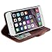 iPhone 6 Plus Case, LK [Stand Feature] iPhone 6 Plus Wallet Case, PU Leather Case Flip Cover + Screen Protector & Stylus for iPhone 6 Plus (Brown)