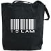 Canvas Tote Bag Black " Barcode Islam " Religion